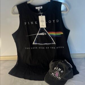Pink Floyd Black Tank Top and Hat Set